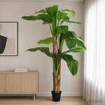 vidaXL Arbre de bananier artificiel Vert 125 x 25 x 250 cm