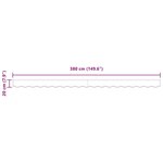 vidaXL Bande de auvent Rouge 3.8 x 0.2 m Toile