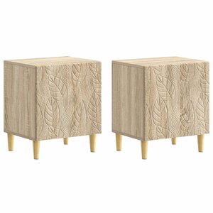 vidaXL Table de chevet 2 Pièces Chêne Sonoma 43 x 34 5 x 50 cm
