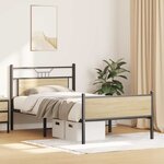vidaXL Cadre de lit sans matelas chêne sonoma 107x203 cm