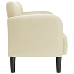 vidaXL Canapé causeuse crème 110 cm similicuir