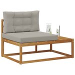 vidaXL Canapé d'extérieur extrémité Naturel 115 x 83 x 73 cm