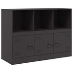 vidaXL Buffet noir 99x39x73 cm acier