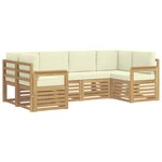 vidaXL Ensemble de canapés d'extérieur 5 pc Blanc et Crème Polyester
