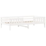 vidaXL Cadre de lit avec toit sans matelas blanc 75x190 cm