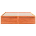 vidaXL Cadre de lit sans matelas cire marron 140x190cm bois pin massif