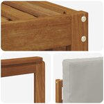 vidaXL Ensemble de canapés d'extérieur 4 Pièces Gris Naturel et Clair