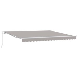 vidaXL Auvent Rétractable Gris clair 400 × 300 cm