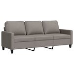 vidaXL Canapé à 3 places Taupe 180 cm Tissu