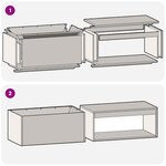brasero vidaXL avec rangement pour bûches Noir 160x45x35 cm Acier