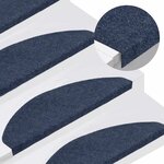 vidaXL Tapis d'escalier auto-adhésifs 30 Pièces bleu 65x22 5x3 5 cm