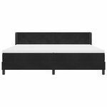 Lit Box Spring vidaXL avec Matelas Noir 200x200 cm Velours
