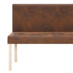 Banc banquette 139 5 cm marron synthétique daim 02_0010840