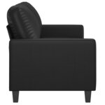 vidaXL Canapé à 2 places Noir 140 cm Similicuir