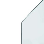 vidaXL Plaque en verre de cheminée Transparent 120 x 60 cm Verre