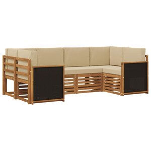 vidaXL Ensemble de canapés d'extérieur 5 pc Naturel