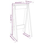 vidaXL Tabourets 2 Pièces Gris 40x40x75 cm Bois massif de pin