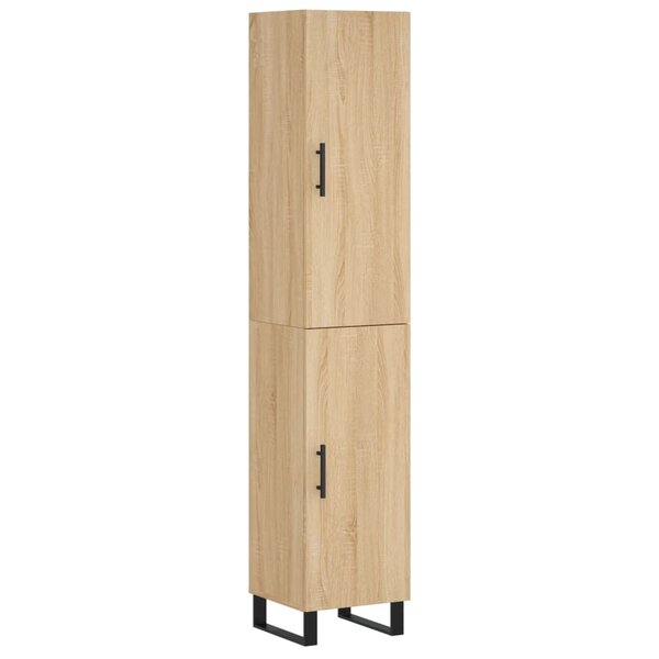 vidaXL Buffet haut Chêne sonoma 34 5x34x180 cm Bois d'ingénierie