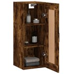 vidaXL Armoire murale chêne fumé 34 5x34x90 cm bois d'ingénierie