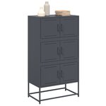 vidaXL Buffet anthracite 68 5x38 5x123 5 cm acier