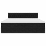VidaXL Cadre de lit ottoman avec matelas noir 160x200 cm velours