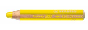 Crayon WOODY 3 en 1 Extra large jaune permanent primaire STABILO