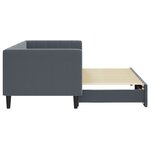 vidaXL Lit de jour avec gigogne sans matelas gris foncé 80x200 cm