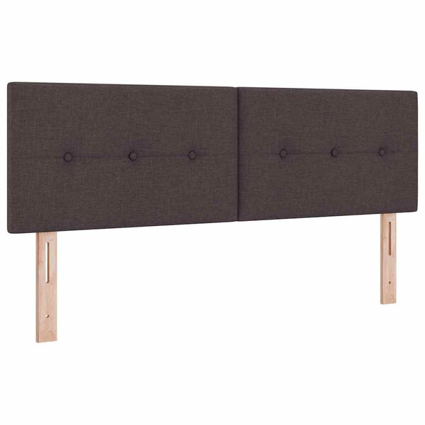vidaXL Tête de lit avec tête de lit Marron foncé 140 cm tissu