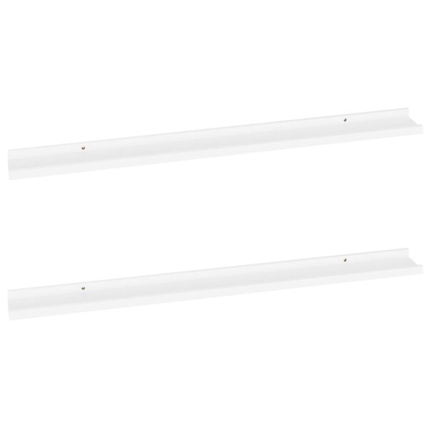 vidaXL Étagères murales 2 Pièces Blanc 100x9x3 cm