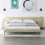 vidaXL Tête de lit avec armoires Chêne sonoma Bois d'ingénierie