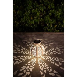 Lanterne métal vintage beige 10 Lumens 17 cm