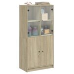 vidaXL Buffet haut avec portes chêne sonoma bois d'ingénierie