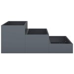 vidaXL Cache-pot de jardin Anthracite 90 x 90 x 35 cm Acier