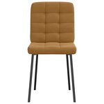 vidaXL Chaises à manger lot de 2 Marron Velours