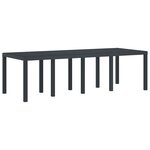vidaXL Ensemble de Dîner de Jardin 11 Pièces avec Coussins Anthracite en Poly Rattan