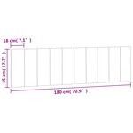 vidaXL Coussin de tête de lit Hanko noir 180 cm velours