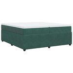 vidaXL Sommier à lattes de lit et matelas Vert foncé 200x200cm Velours
