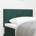 vidaXL Tête de lit LED en velours vert foncé avec design blocs diamant de 80 cm