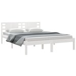 vidaXL Cadre de lit sans matelas blanc 120x200 cm bois de pin massif