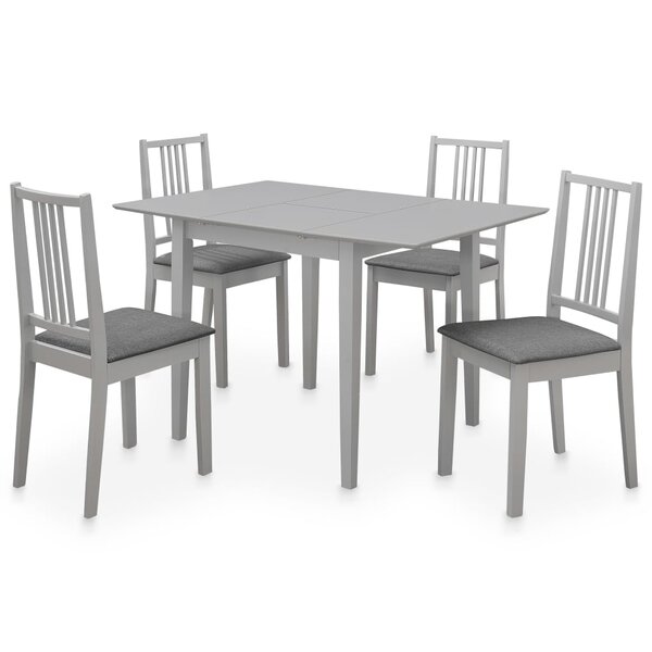 vidaXL Mobilier de salle à manger 5 Pièces MDF Gris