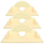 3 étagères en bois Arc-en-ciel 40 cm