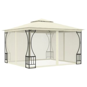 vidaXL Tonnelle avec moustiquaire 300x300x265 cm Crème