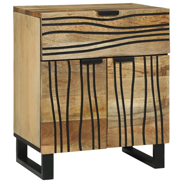 vidaXL Cabinet de chevet 50x33x60 cm Bois massif de manguier