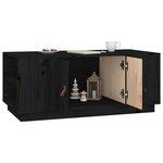 vidaXL Table basse Noir 100x50x41 cm Bois massif de pin