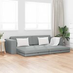 vidaXL Canapé-lit au sol Gris clair 245 x 78 x 77 cm tissu