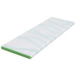 vidaXL Coussins de Matelas Blanc et vert 80 x 200 cm
