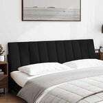 vidaXL Coussin de tête de lit noir 180 cm tissu