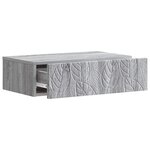 vidaXL Table d'appoint murale Sonoma gris 87 5 x 34 5 x 17 cm