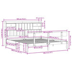 vidaXL Lit bibliothèque sans matelas 180x200 cm bois massif de pin