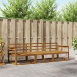 vidaXL Ensemble de canapés d'extérieur 3 pc Naturel